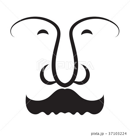 おもちゃ メガネ 鼻 髭 キャラクターの写真素材