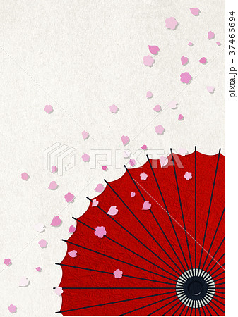 和傘 和紙 傘 粋のイラスト素材