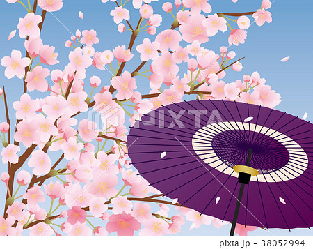 【原画】和風イラスト 桜と和傘 額縁付き モダン和風アート a20abc585e76d87bd747263ef4f6ce