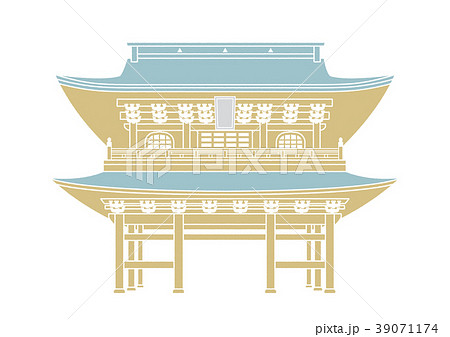 寺院 北鎌倉 のイラスト素材