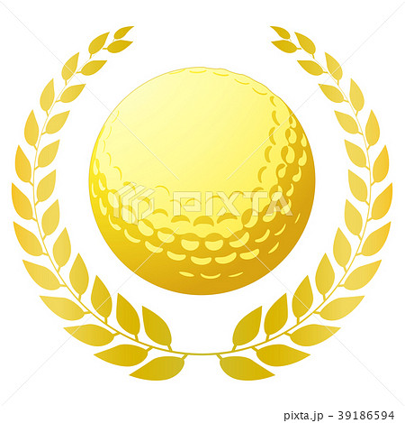 ゴルフボール 優勝 1位 ゴルフのイラスト素材