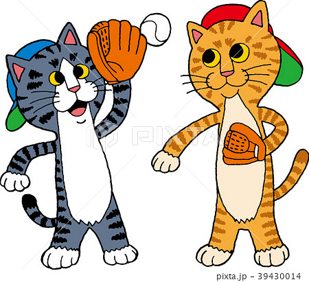 猫 スポーツ 練習 球技のイラスト素材