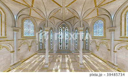 インテリア 廊下 城 宮殿のイラスト素材