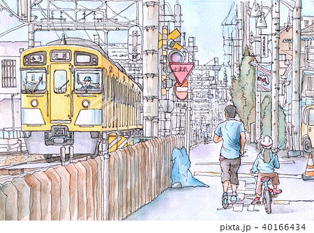 西武鉄道 風景 鉄道のイラスト素材 Pixta