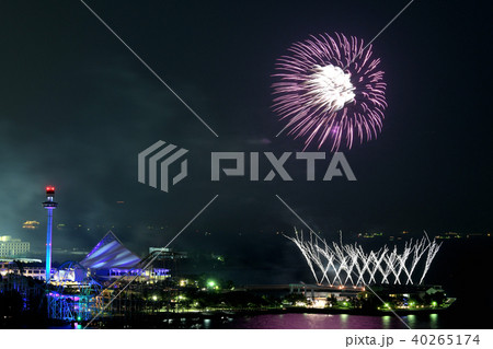 八景島シーパラダイス 夜景の写真素材