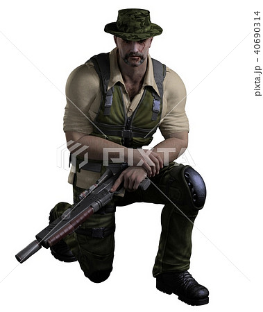 跪くのイラスト素材