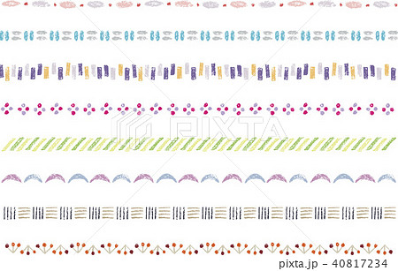 罫線 飾り罫 ライン 線のイラスト素材