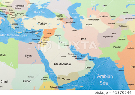 世界地図 地図 トルコ 中東の写真素材