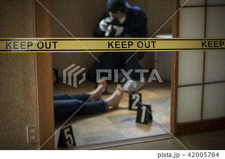 事件現場の写真素材