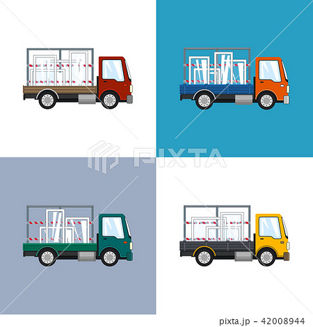 物流 貨物 運送 出荷のイラスト素材