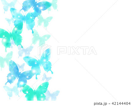 蝶 蝶々 背景 青色のイラスト素材