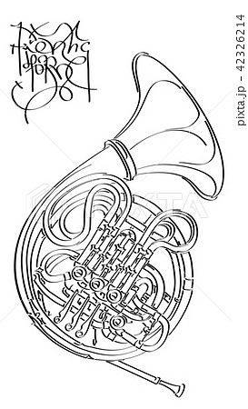 French Horn Illustrations