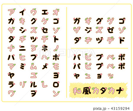 文字 フォント カタカナ タイトルのイラスト素材