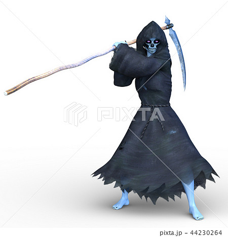 大鎌 ポーズの写真素材