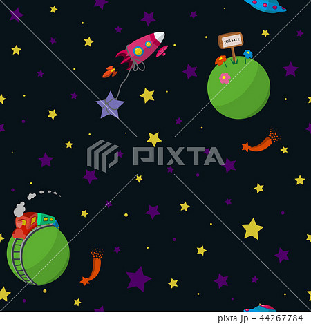 銀河鉄道 機関車のイラスト素材