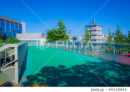 君の名は 聖地 歩道橋 風景の写真素材