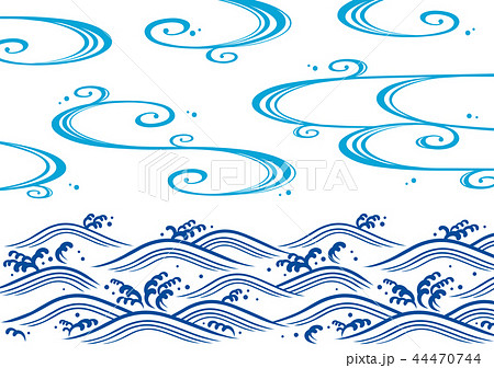 紋様 和柄 水紋 背景の写真素材