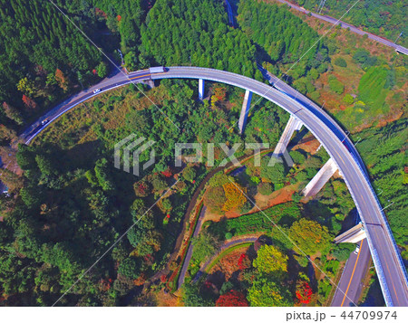 人吉ループ橋の写真素材