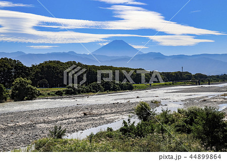 信玄堤の写真素材