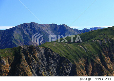 小河内岳避難小屋の写真素材