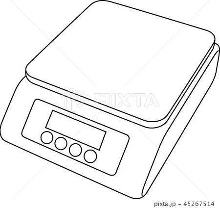 電子天秤 はかりのイラスト素材