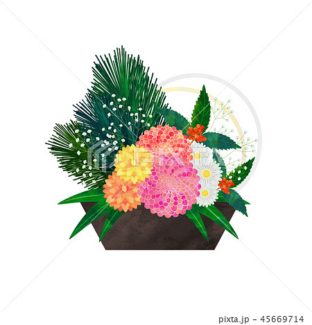 生け花のイラスト素材集 ピクスタ