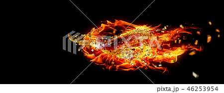 火の鳥 フェニックス 不死鳥 炎のイラスト素材