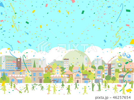 人混みのイラスト素材