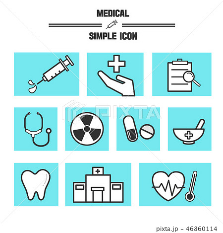 注射器 聴診器 医療 アイコンのイラスト素材