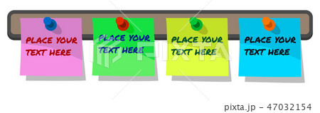 メモ 付箋 コルクボード ボードのイラスト素材