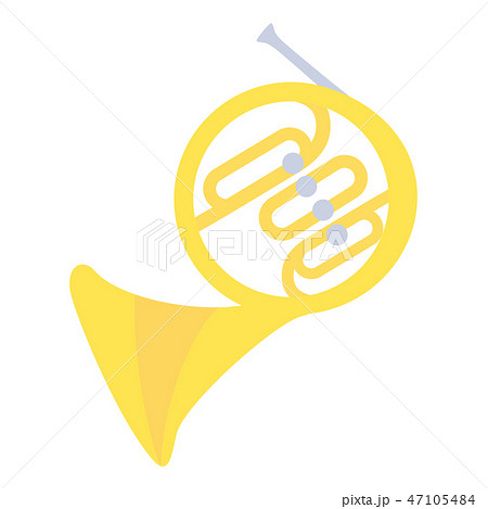 素材 楽器 ホルン 6のイラスト素材