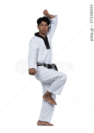 Master Black Belt Taekwondo Handsome Manの写真素材