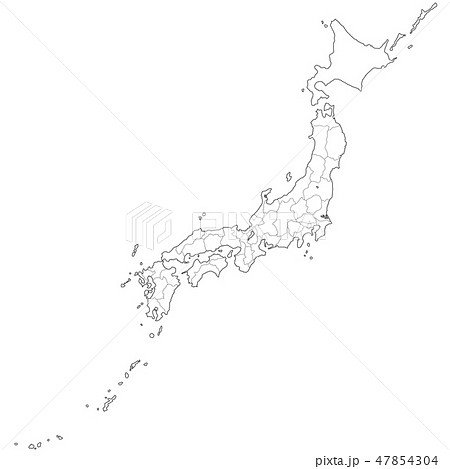 沖縄 沖縄県 地図 白地図の写真素材