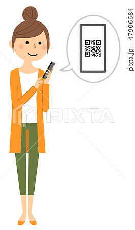 Qrコードスキャナーのイラスト素材