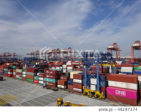 東京国際コンテナターミナルの写真素材