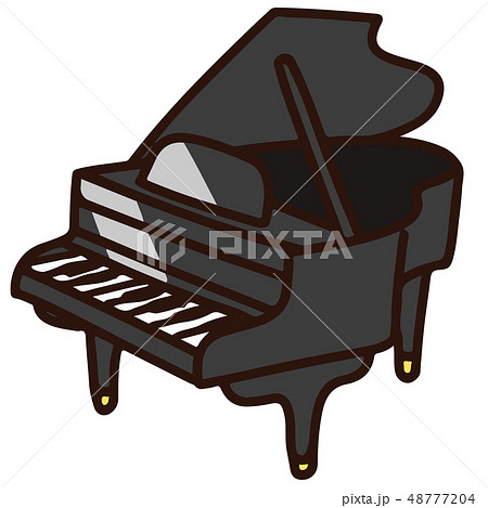 グランドピアノ ピアノ 演奏 練習のイラスト素材