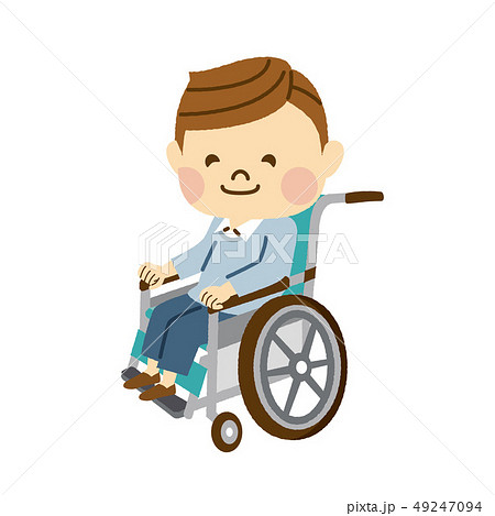 車椅子 患者 人物 かわいいのイラスト素材 Pixta