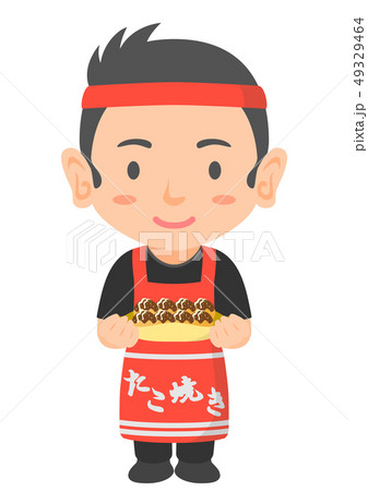 たこ焼き屋のイラスト素材