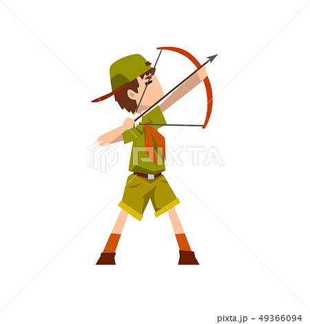 ベクター 弓 アーチェリー かわいいのイラスト素材
