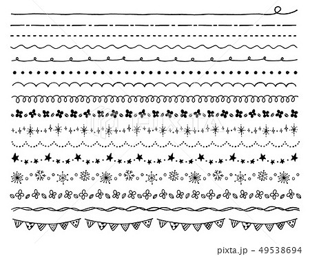 点線 線 ライン 手描き かわいいのイラスト素材 Pixta