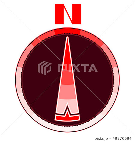 方位マーク 方向 北 地図記号の写真素材