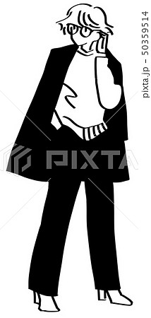 おしゃれ 男の子 ファッション 人物のイラスト素材 Pixta