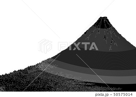 富士山 墨絵 ベクター 富士のイラスト素材 - PIXTA