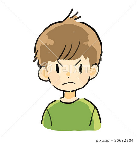 おこった顔のイラスト素材