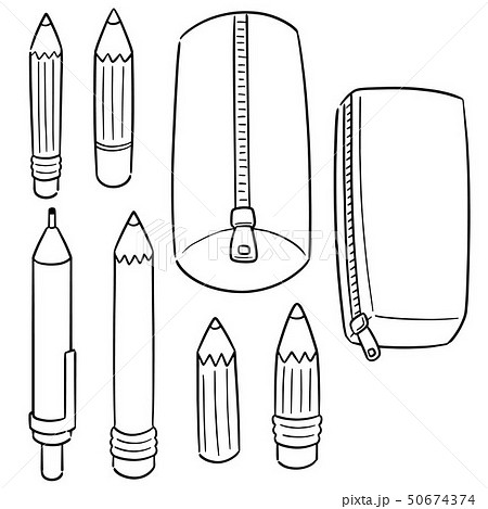 筆箱のイラスト素材