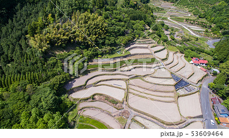 番所の棚田の写真素材