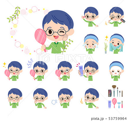 そばかす 幼児 男の子 子供のイラスト素材