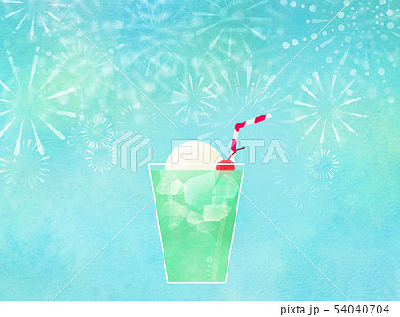 クリームソーダのイラスト素材