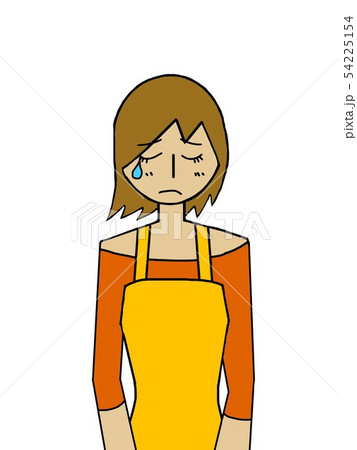 泣き顔 女性 泣く 悔しいのイラスト素材