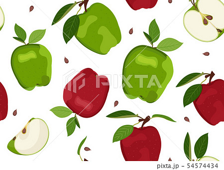 りんご リンゴ 背景 柄のイラスト素材